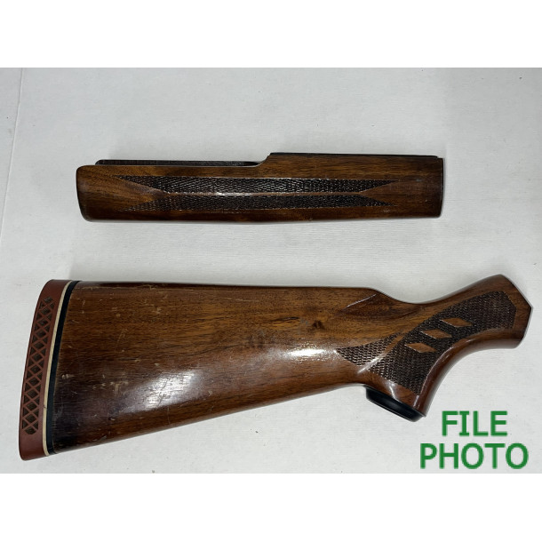 Stock Set - Walnut - Checkered - 5th Pattern - w/ Pad - Original